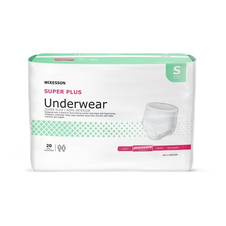 MCKESSON Disposable Underwear Small, Moderate, PK 80 UWGSM